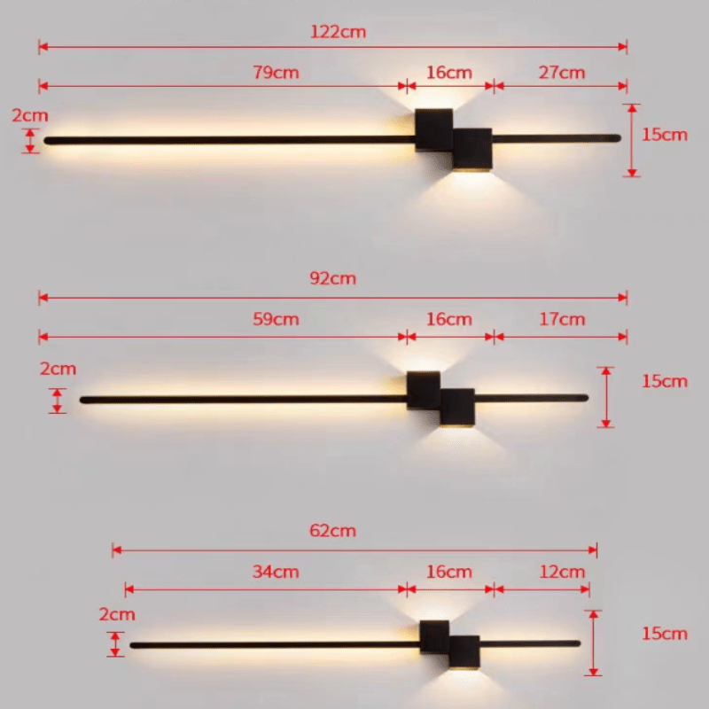 LED-Wandleuchte Rechteckig