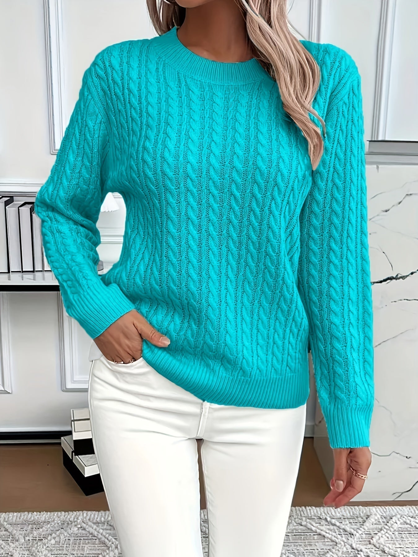 Becky | Strickpullover mit Zopf