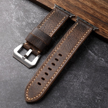Handgefertigtes Erstklassiges Rindslederarmband für die Apple Watch