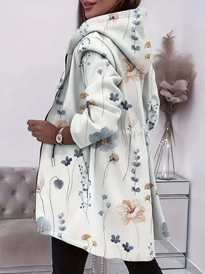 Mina | Alltags Kapuzenjacke mit Blumenmuster