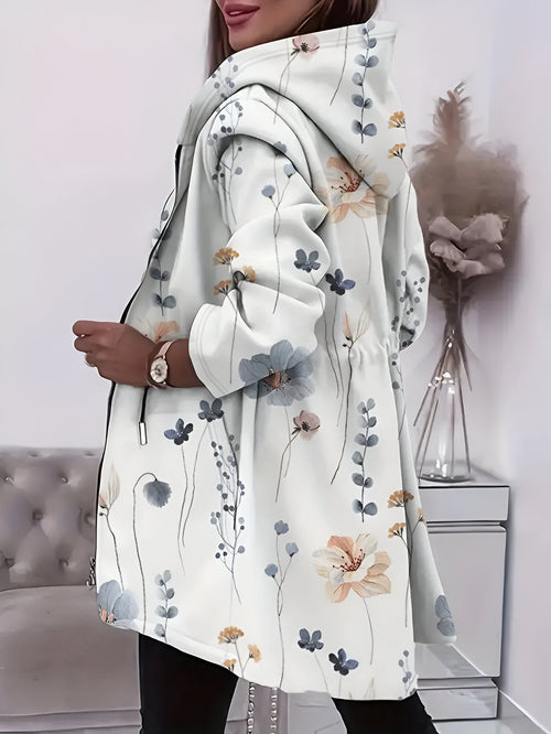 Mina | Alltags Kapuzenjacke mit Blumenmuster