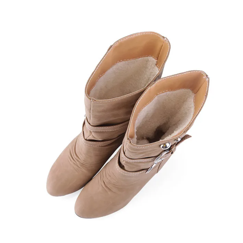 Hohe Stiefel mit runder Spitze - Leona