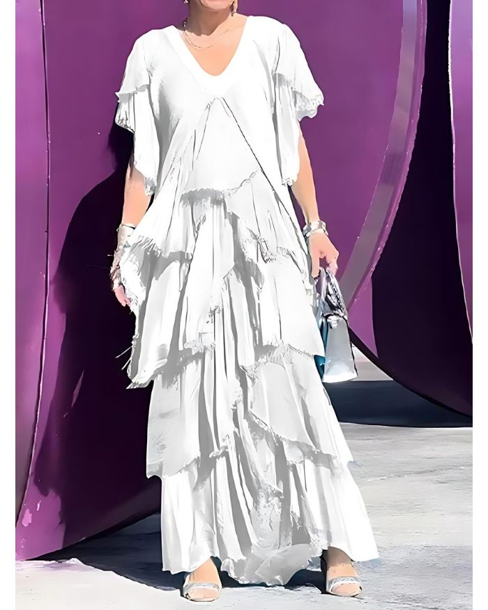 Sofia | Elegantes V-Ausschnitt Kleid für jeden Anlass