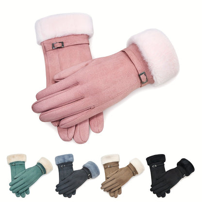 Lorena | Elegante Winterhandschuhe aus Suède mit Touchscreen-Funktion