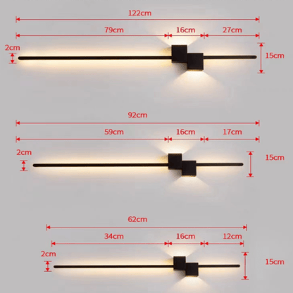LED-Wandleuchte Rechteckig