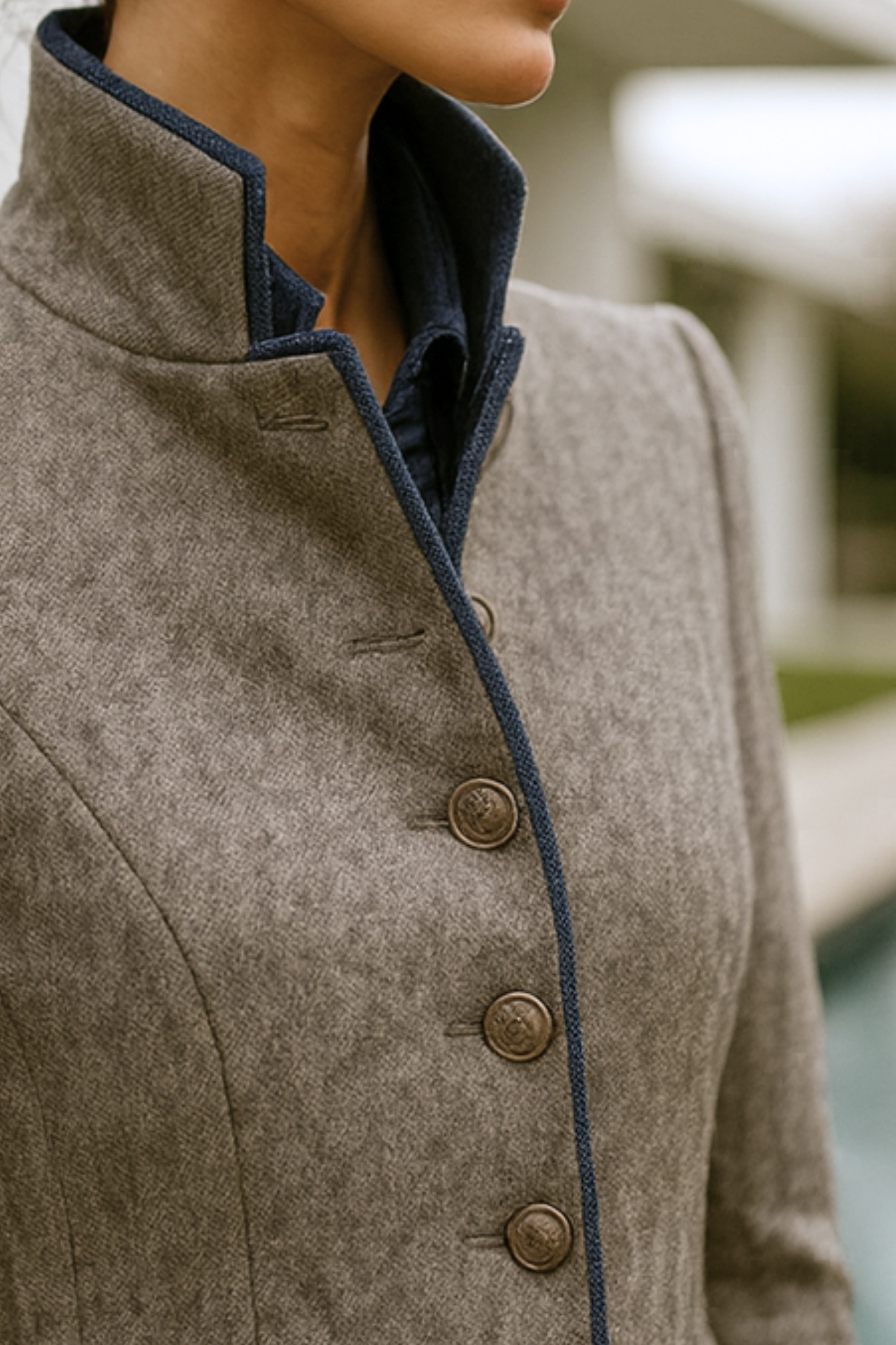 Valerie | Hochkragen-Cashmere-Cardigan
