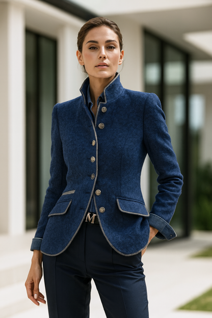 Valerie | Hochkragen-Cashmere-Cardigan
