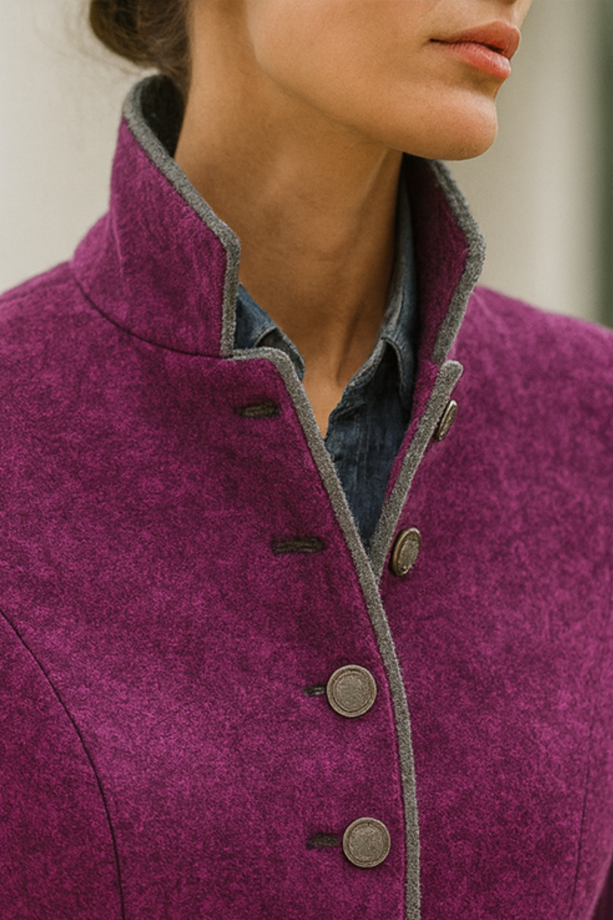 Valerie | Hochkragen-Cashmere-Cardigan
