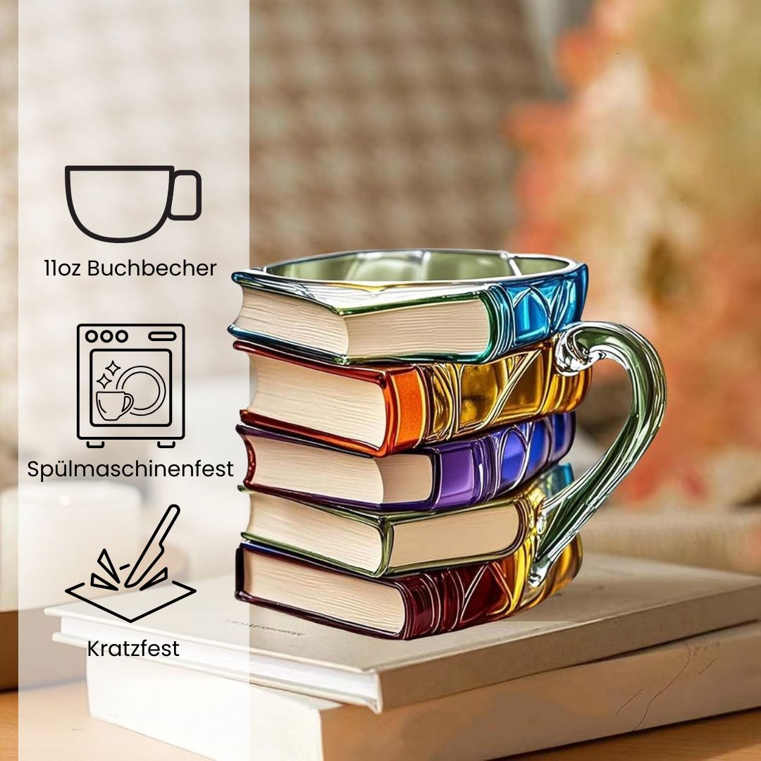 Original Handgefertigte 3D Leseglück-Tasse