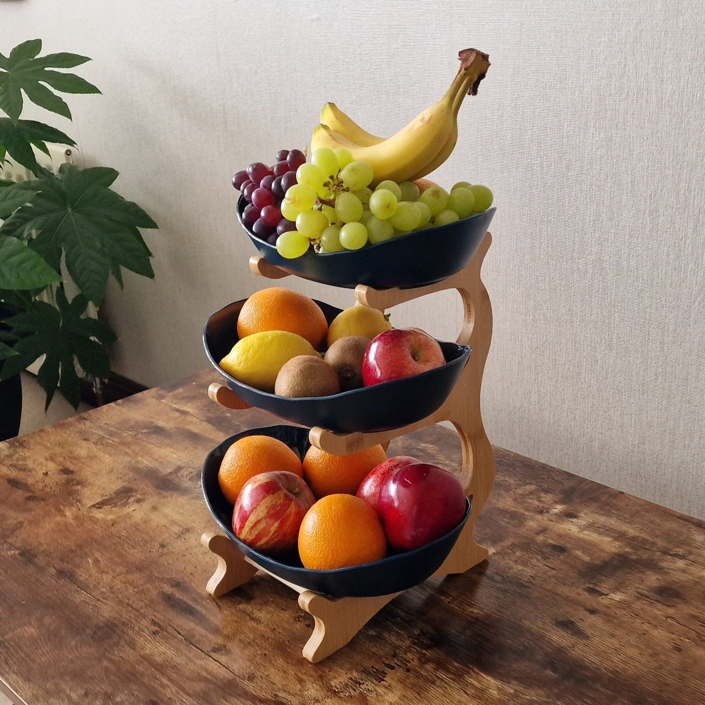 2- und 3-stufige ovale Obstschale