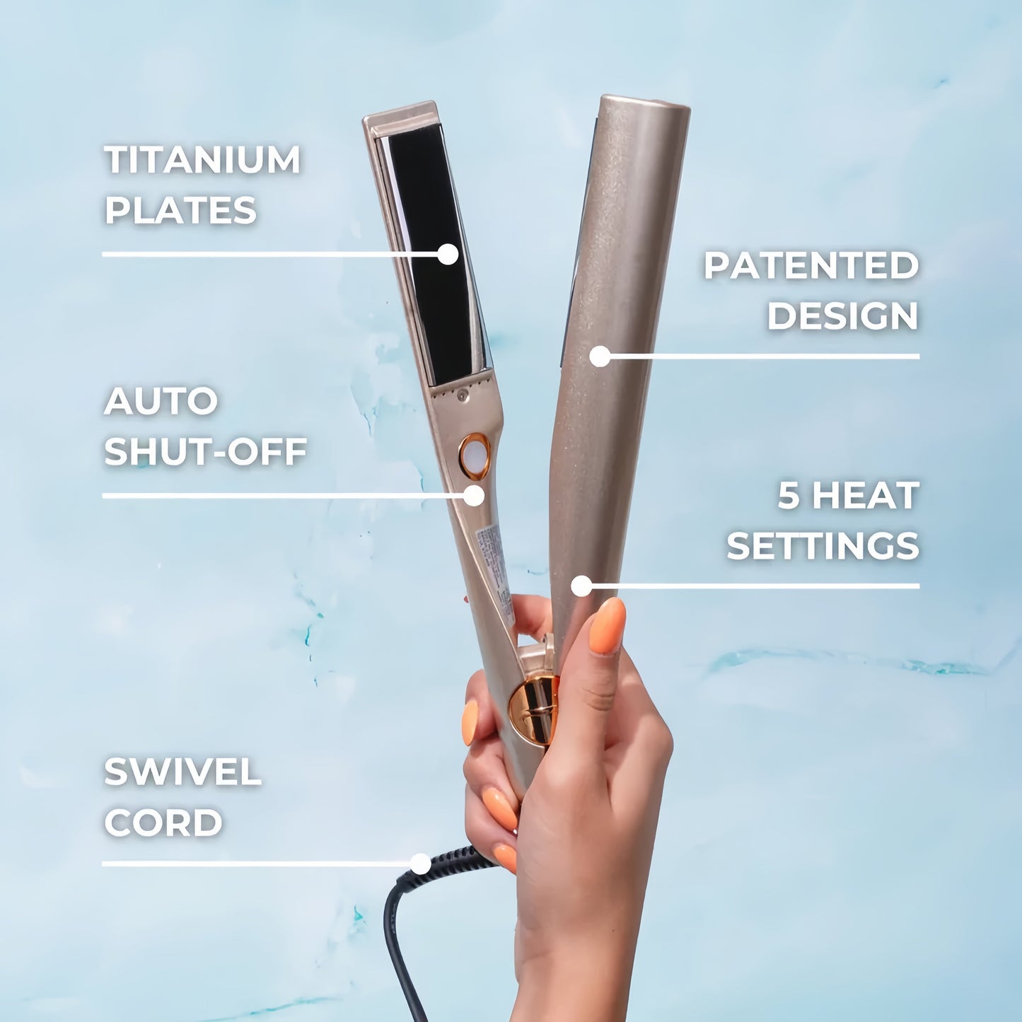 Venusto 2-in-1 Haarglätter & Lockenstab