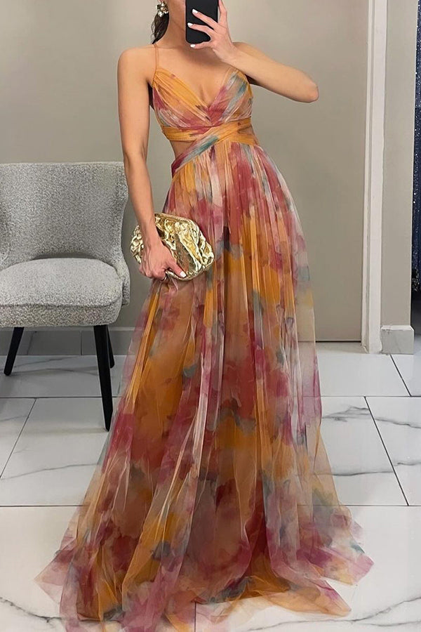 Elanisse | Wunderschönes Blumendesign Maxikleid
