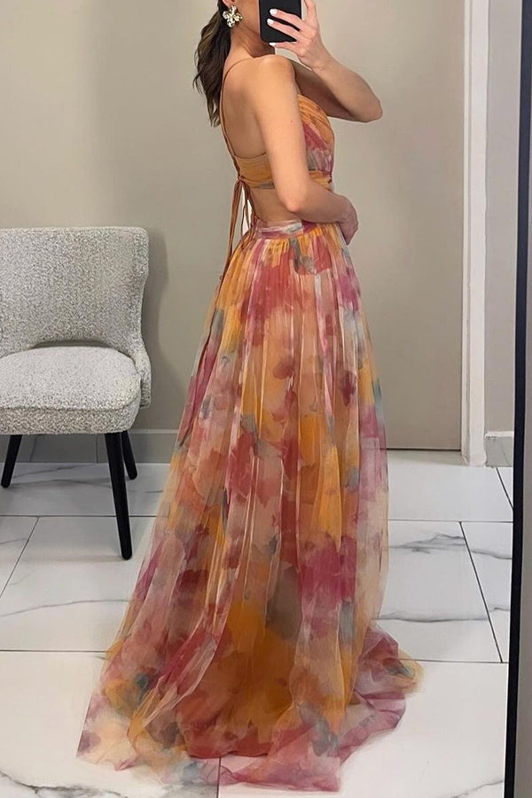 Elanisse | Wunderschönes Blumendesign Maxikleid