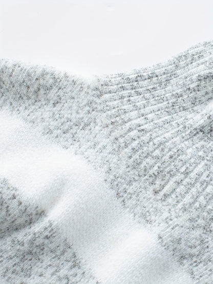 Gemütlicher gestreifter Rollkragenpullover für Damen