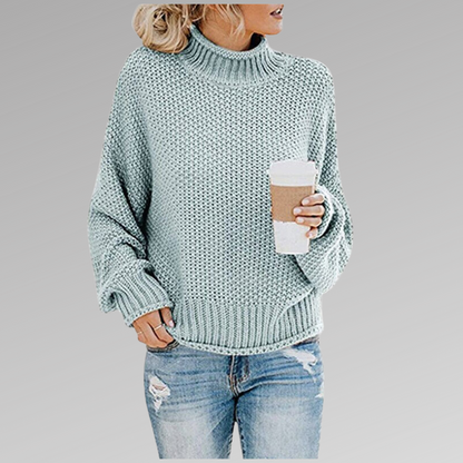 IsabellaZani | Luxuriöser Strickpullover mit hohem Kragen für Frauen