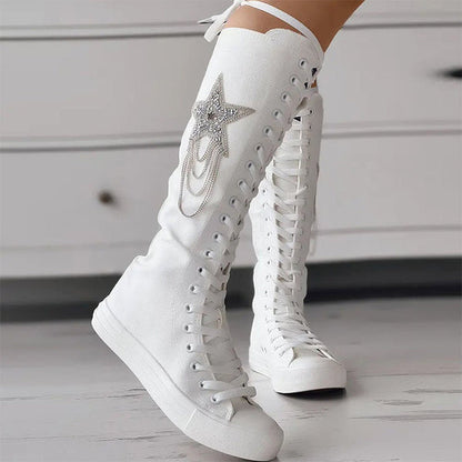 Nelie - Mittelhohe Orthopädische Punk-Stiefel