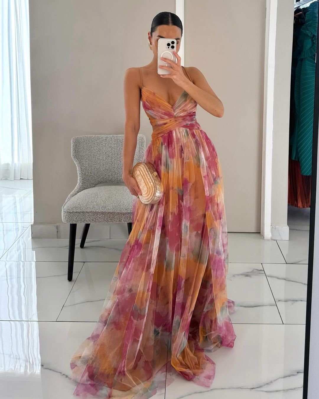 Elanisse | Wunderschönes Blumendesign Maxikleid