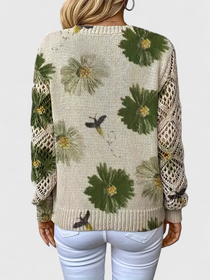 Aurelia | Eleganter Pullover mit floralem Design