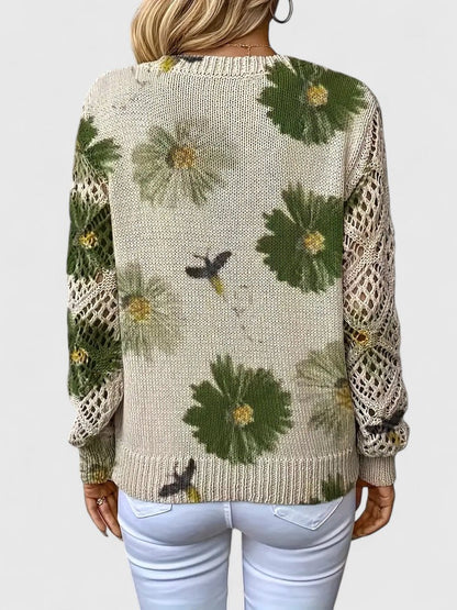 Aurelia | Eleganter Pullover mit floralem Design