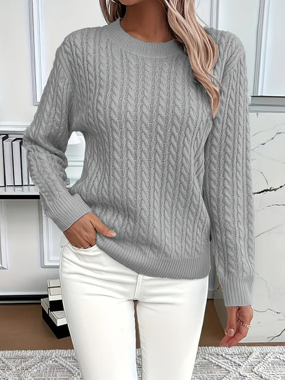 Becky | Strickpullover mit Zopf