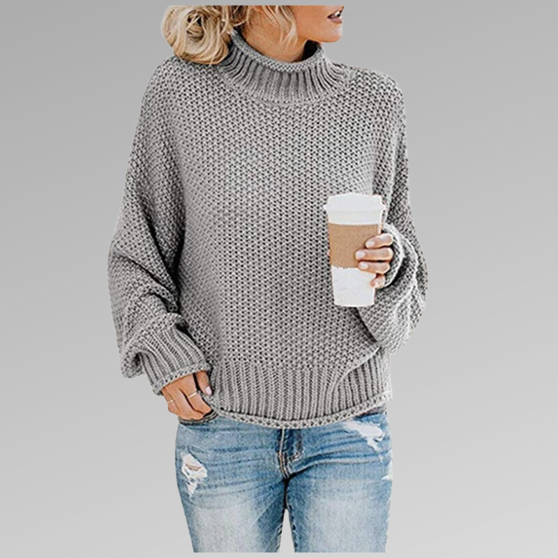 IsabellaZani | Luxuriöser Strickpullover mit hohem Kragen für Frauen
