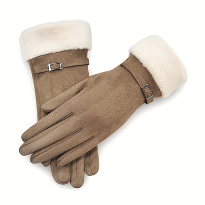 Lorena | Elegante Winterhandschuhe aus Suède mit Touchscreen-Funktion