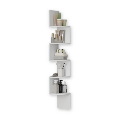 5-Tier Ecke-Wandregal