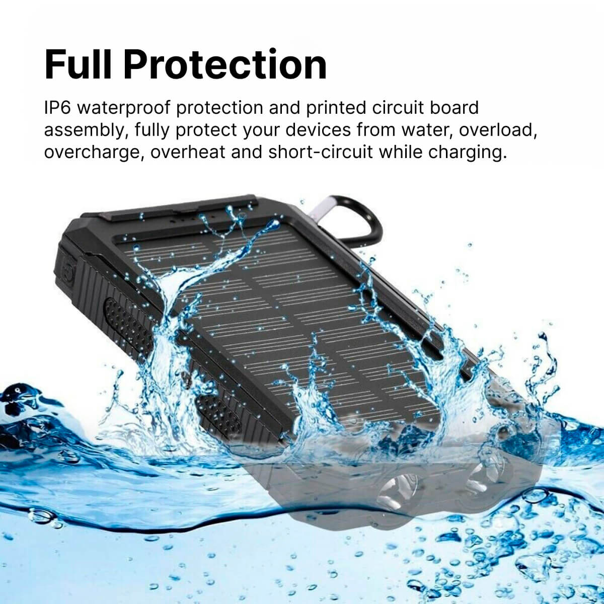 Solaris | 20000mAh Wasserdichte Powerbank mit Solartechnologie