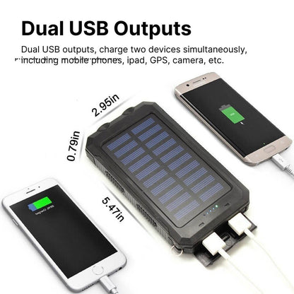 Solaris | 20000mAh Wasserdichte Powerbank mit Solartechnologie
