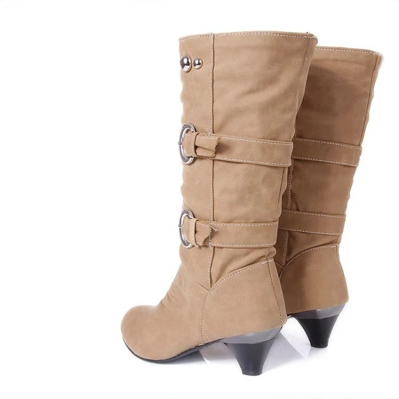 Hohe Stiefel mit runder Spitze - Leona