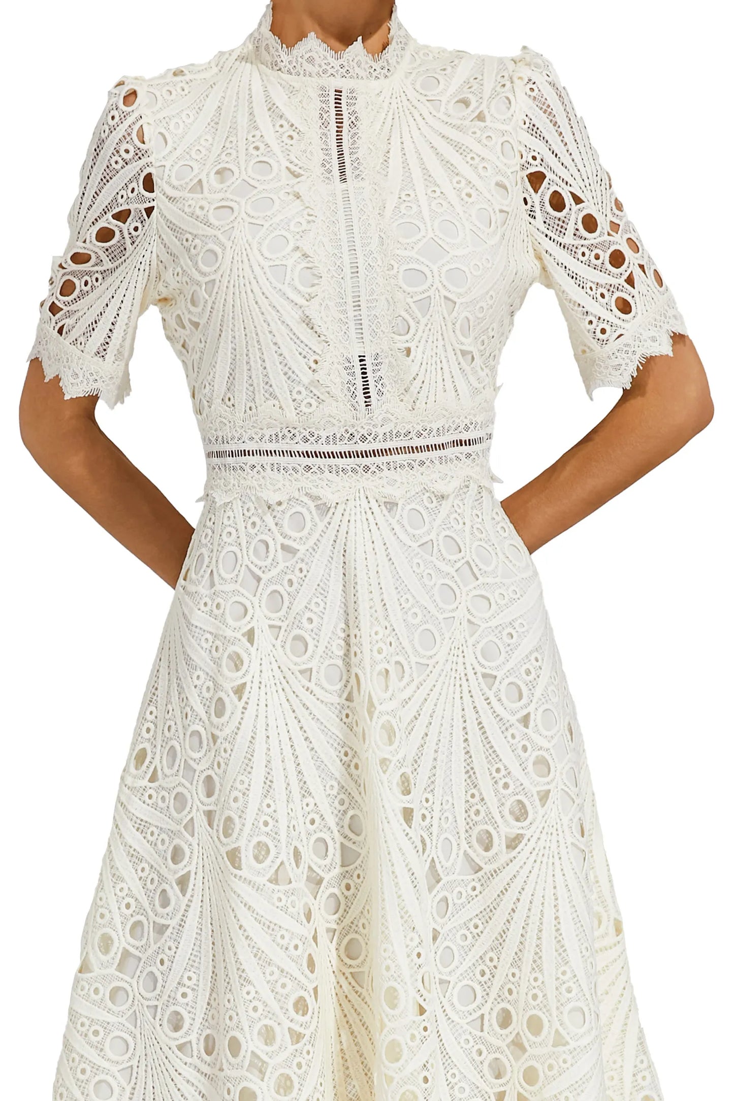 Hallie | Elegantes Spitzen-Midikleid