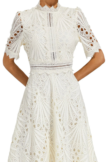 Hallie | Elegantes Spitzen-Midikleid
