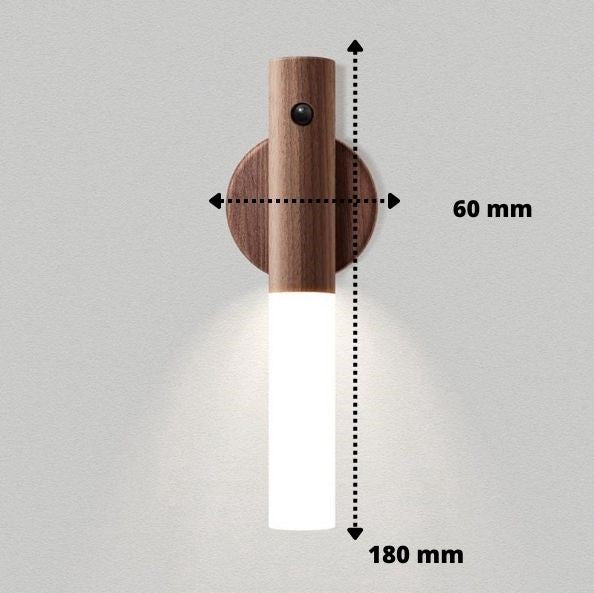 Smart Holz Nachtlicht | Automatische Beleuchtung überall ohne Kabel