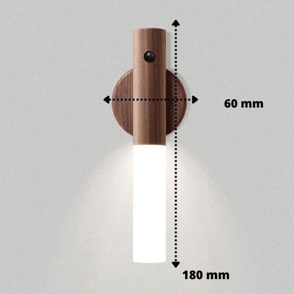 Smart Holz Nachtlicht | Automatische Beleuchtung überall ohne Kabel