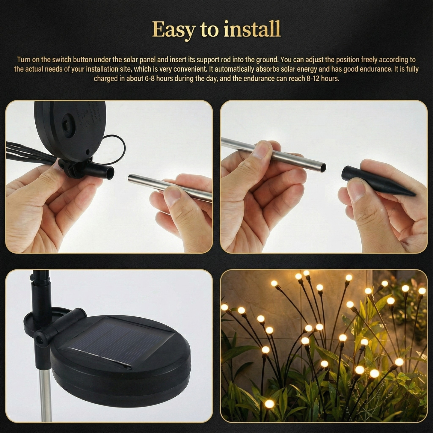 LumiFire™ Solar Glühwürmchen Gartenlichter