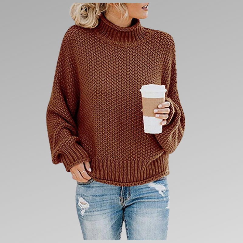 IsabellaZani | Luxuriöser Strickpullover mit hohem Kragen für Frauen