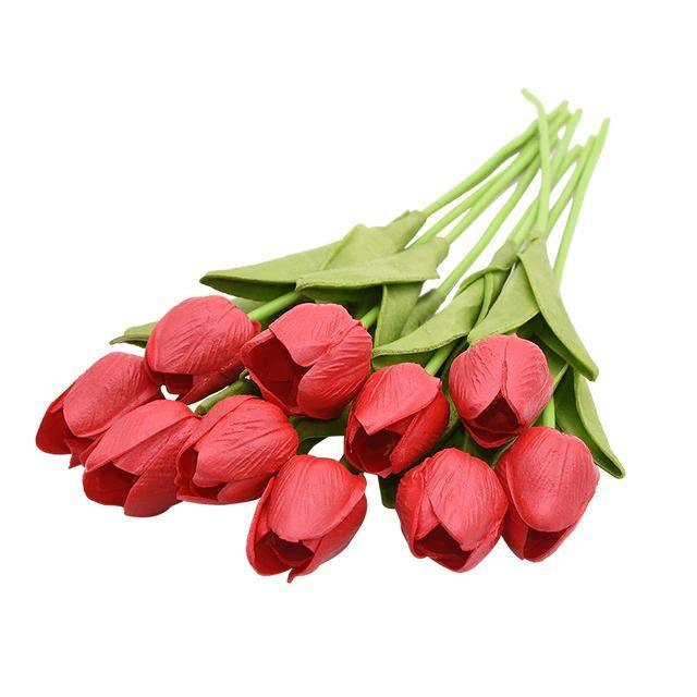 10-teiliges Set Kunstblumen Tulpen