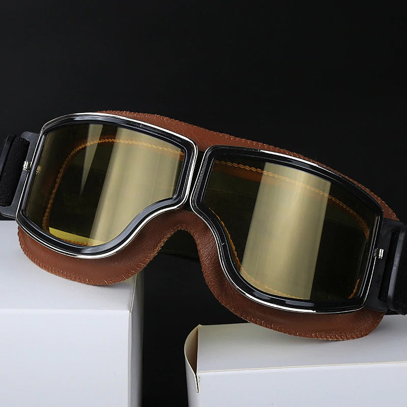 Vintage Motorbrille | Stilvoller Schutz für jede Fahrt