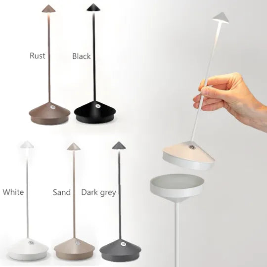 ModernCandle | Elegante kabellose LED-Tischlampe für drinnen und draußen