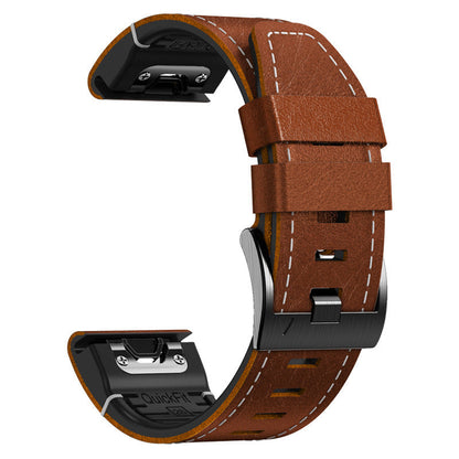 TPU + Lederarmband für Garmin Fenix 8 7X 6XPro