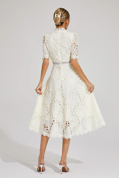Hallie | Elegantes Spitzen-Midikleid