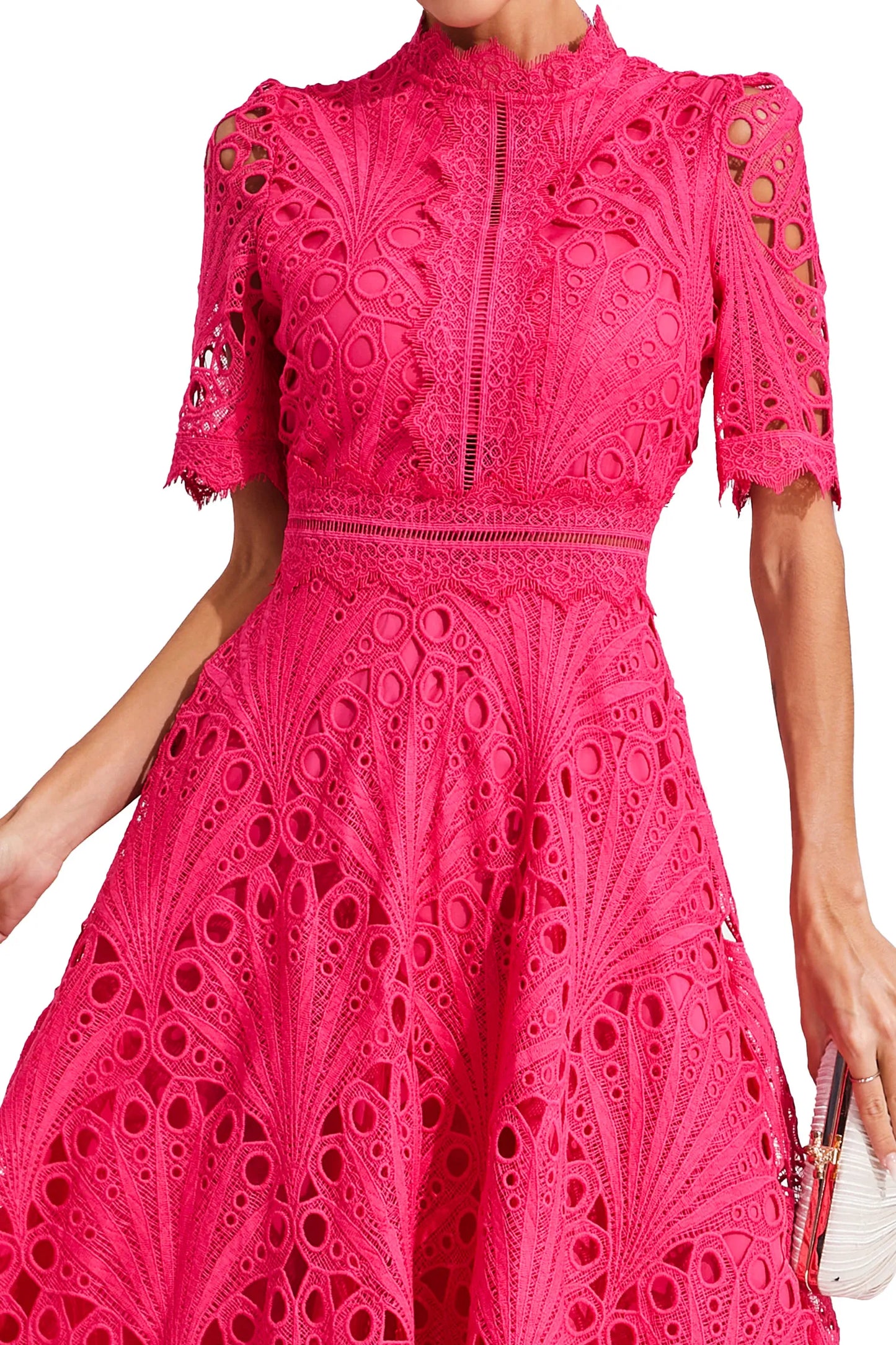 Hallie | Elegantes Spitzen-Midikleid