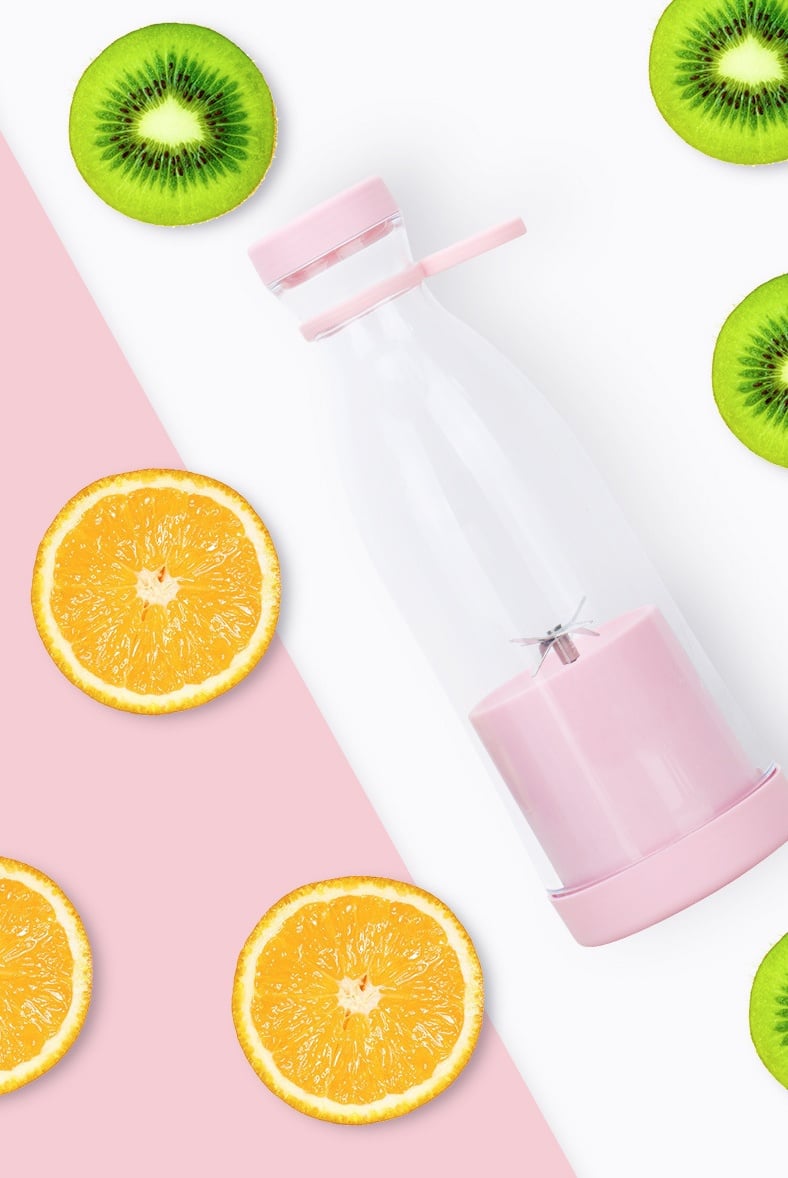 BlendMate Tragbarer Mixer - 2-in-1 Smoothie Maker & Flasche Frische Getränke Unterwegs - 50% RABATT
