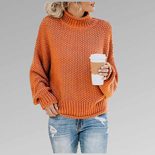 IsabellaZani | Luxuriöser Strickpullover mit hohem Kragen für Frauen