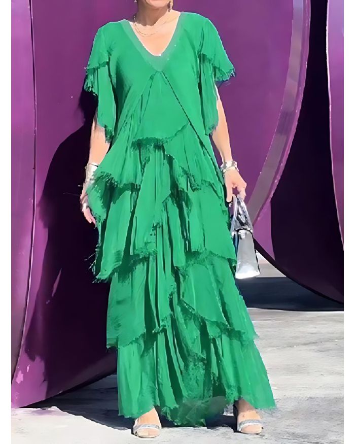 Sofia | Elegantes V-Ausschnitt Kleid für jeden Anlass