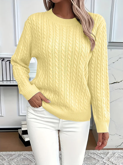 Becky | Strickpullover mit Zopf