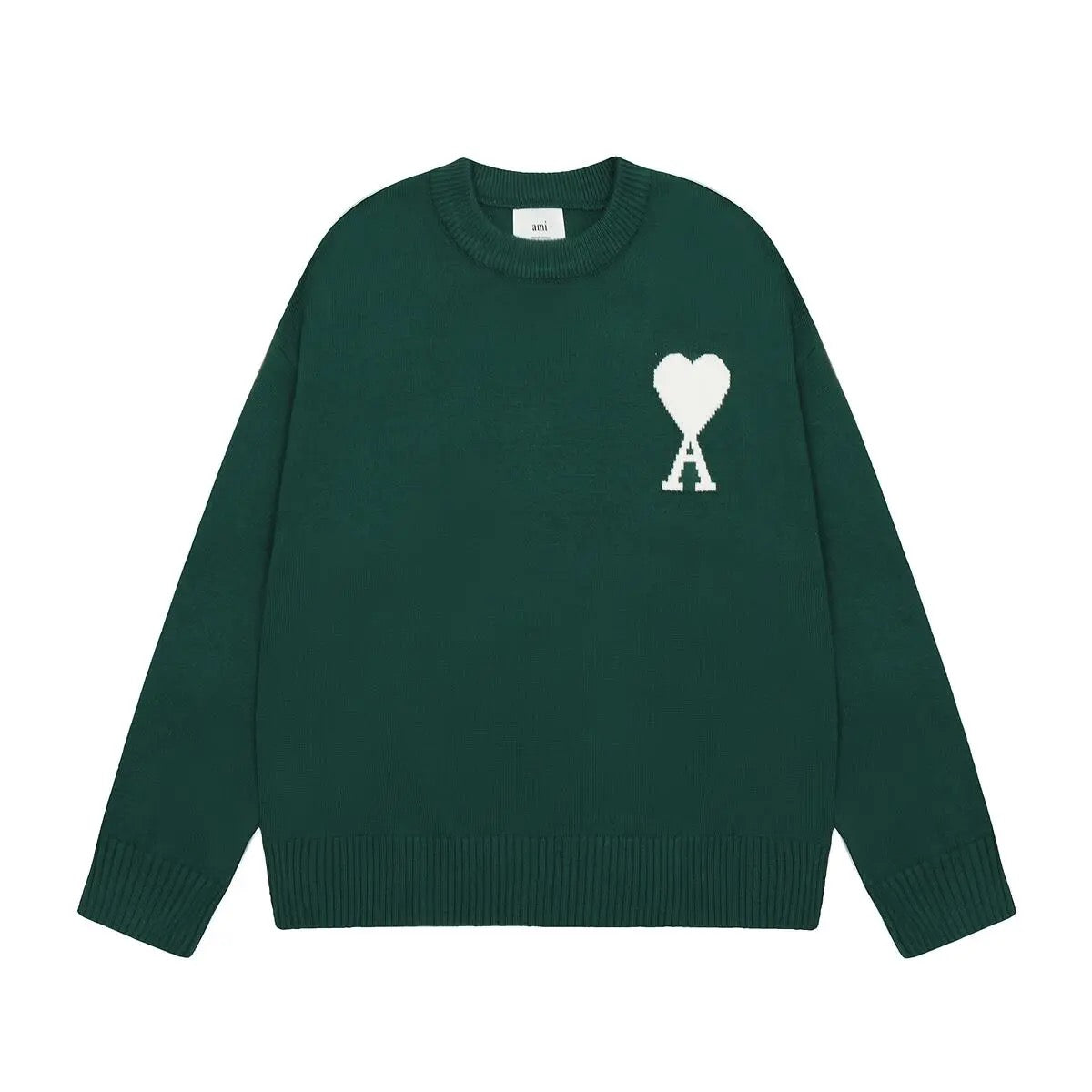 AMITALIE | Luxuriöser Unisex-Pullover mit ikonischem Herzen aus 100% Wolle