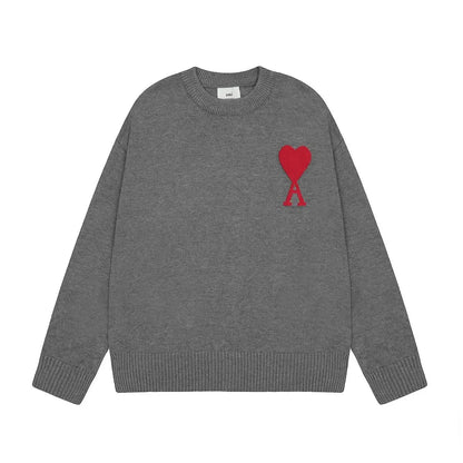AMITALIE | Luxuriöser Unisex-Pullover mit ikonischem Herzen aus 100% Wolle
