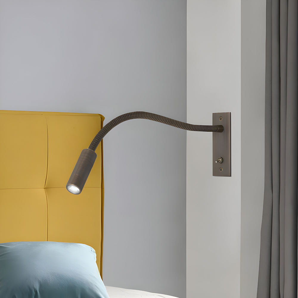 Verstellbare Wandleuchte mit Schwanenhals