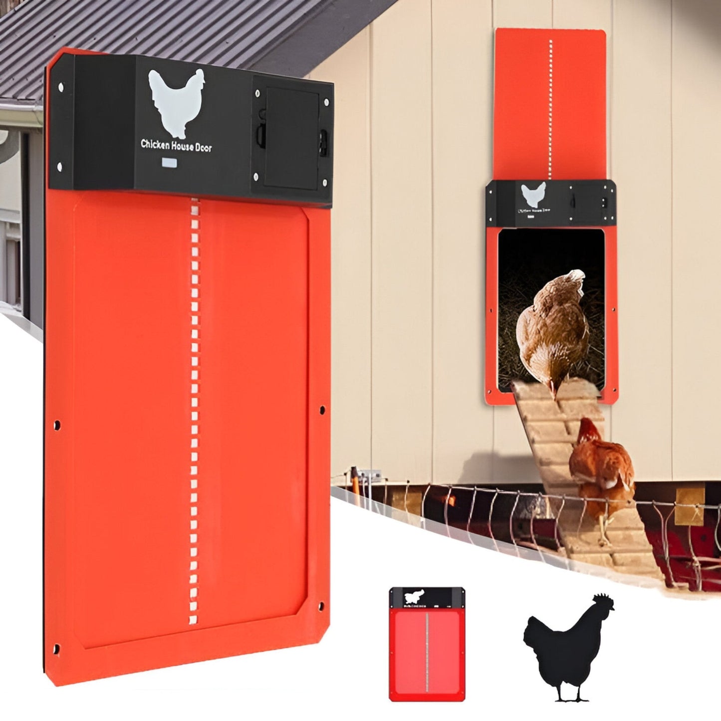Automatische Hühnerklappe mit Timer und Lichtsensor | Sichere und zeitsparende Türlösung für den Hühnerstall